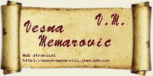 Vesna Memarović vizit kartica